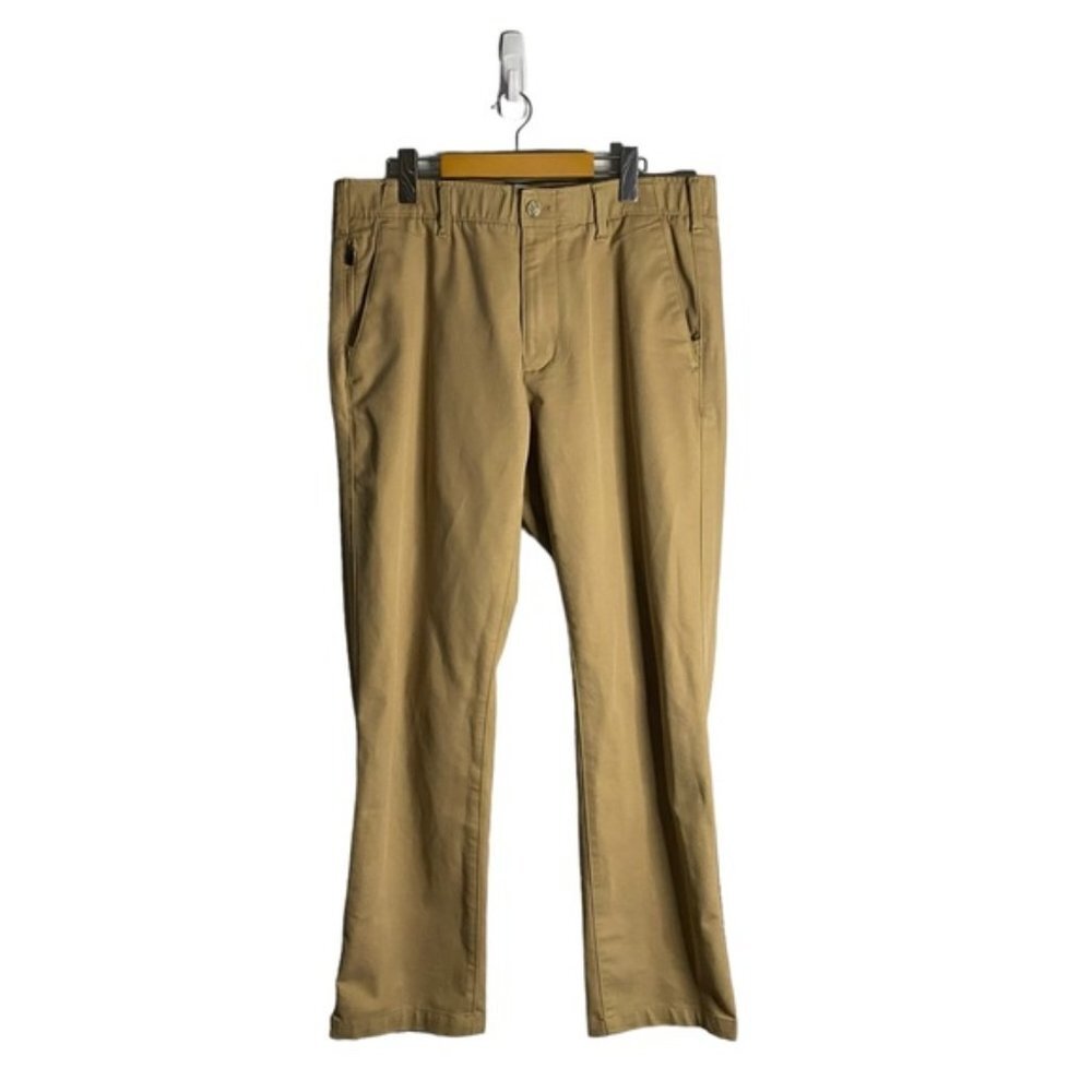 Eddie Bauer Men's Tan Slim Straight Chino Pants
